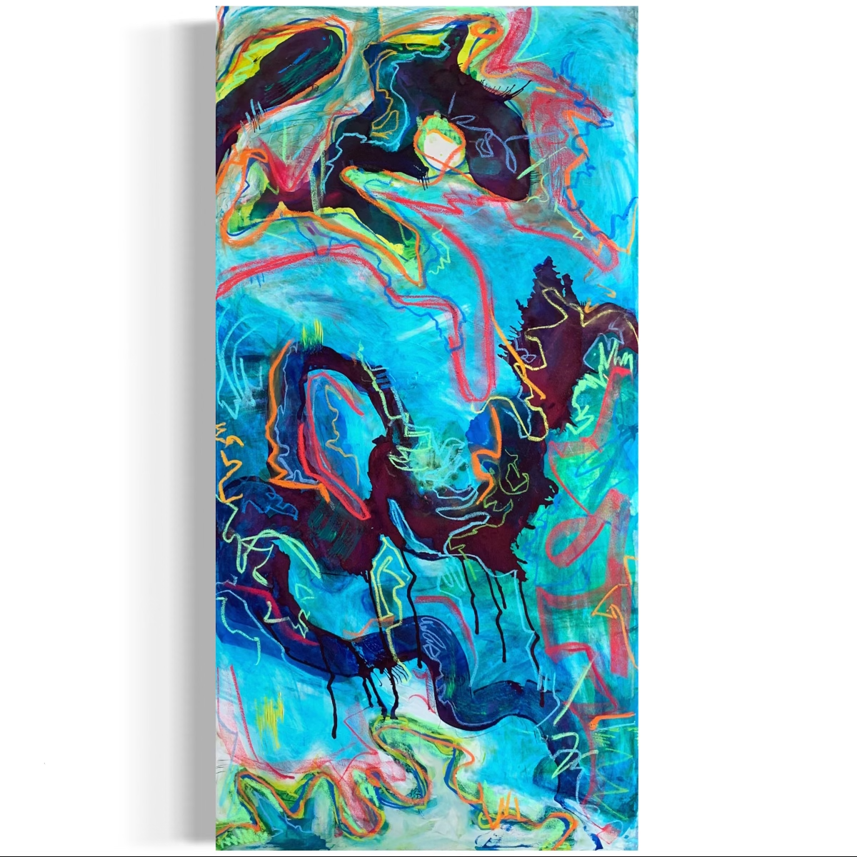 Painfully - - Mixed Media On Canvas — Painfully - $950 - Mixed media on canvas